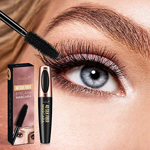 Amazon.com : Natural 4D Silk Fiber Lash Mascara, Lengthening and Thick, Long Lasting, Waterproof & Smudge-Proof, All Day Exquisitely Lush, Full, Long, Thick, Smudge-Proof Eyelashes : Beauty