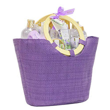 Load image into Gallery viewer, Amazon.com : Spa Luxetique Lavender Spa Gift Baskets for Women, Premium 10pc Gift Baskets, Best Holiday Gift Set for Women - Deluxe Spa Tote Bag with Wooden Handle, Bath Salt, Hand Soap/Cream, Shower Gel and Moe! : Beauty