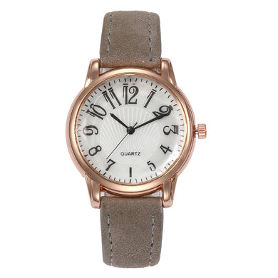 Beautiful Fashion Simple Leather Belt Women Quartz Wrist Watch For Gift