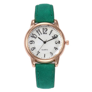 Beautiful Fashion Simple Leather Belt Women Quartz Wrist Watch For Gift