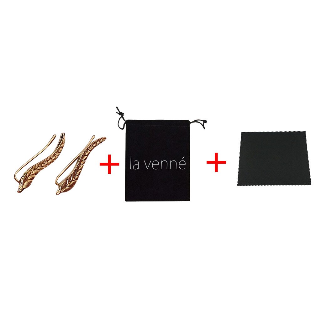 Women charming Fashion Metal Leaf Alloy Earrings Ear Clip