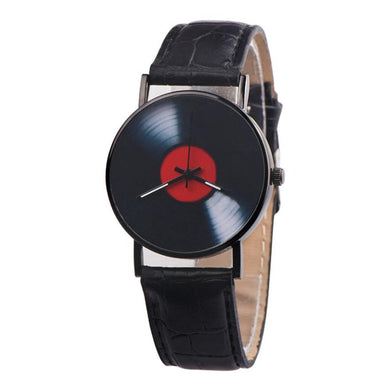 Shock Resistant,Anti-magnetic Fashion Casual Unisex Design Leather Band Material Analog Quartz Watch