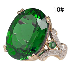 Women Fashion Trendy Round Wedding Rings Jewelry