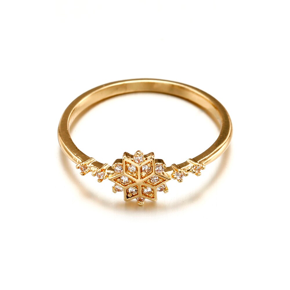 Women Crystal Engagement Trendy Star Shape Fashion Ring