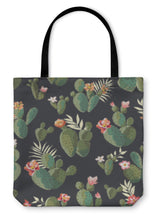 Load image into Gallery viewer, Tote Bag, Cute Cactus Print Pattern