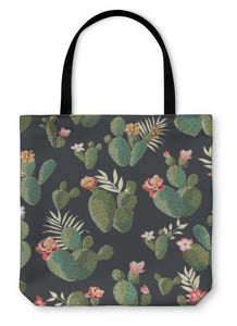 Tote Bag, Cute Cactus Print Pattern