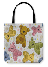 Load image into Gallery viewer, Tote Bag, Seamless Teddy Bears