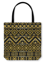 Load image into Gallery viewer, Tote Bag, Aztec Pattern Art Deco Style