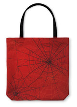 Load image into Gallery viewer, Tote Bag, Halloween Spiders Web