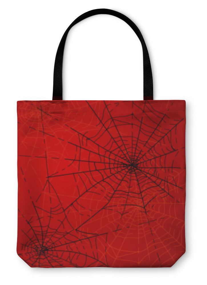 Tote Bag, Halloween Spiders Web
