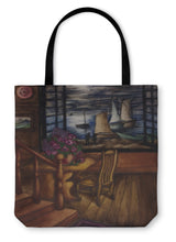 Load image into Gallery viewer, Tote Bag, View Of The Moon And The Sea