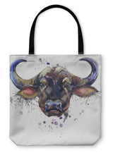Load image into Gallery viewer, Tote Bag, Buffalo Tshirt Graphics African Animals Buffalo Illustration With Splash