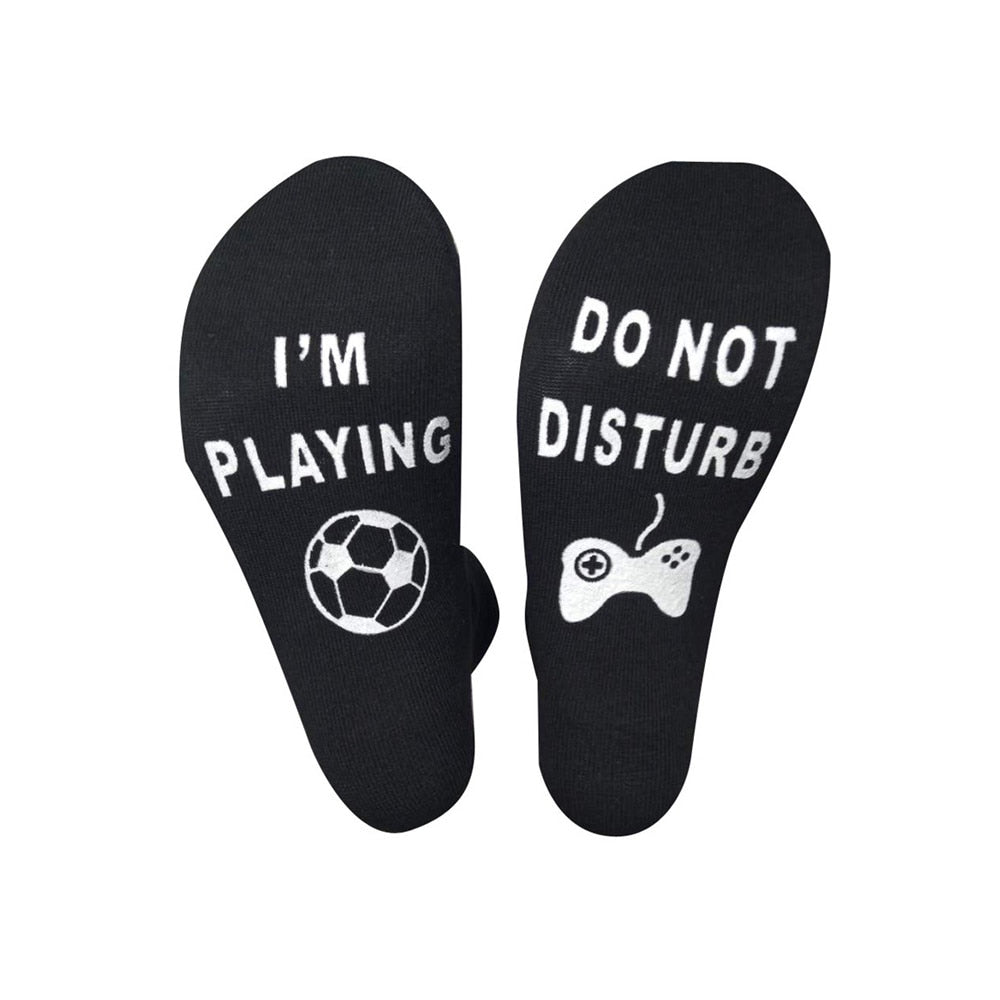 Unisex Socks Do Not Disturb Letter Print Soft Funny Socks