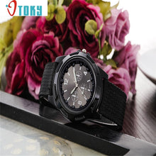 Load image into Gallery viewer, Men Sport Quartz Alloy Buckle Glass Fabric Band Army Wristwatches