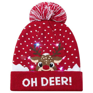 Unisex Sweater hat Xmas Christmas Print Party Knitted hat