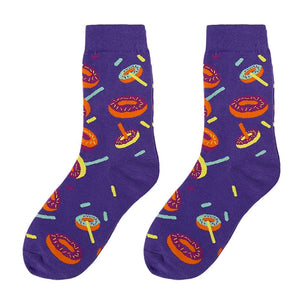 New Carnival Funny Socks Comfortable Donut Print Women Fashion