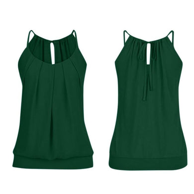 Women Short Length Polyester Worsted Fabric Solid Pattern Casual Sexy Female Tank Tops