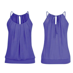 Women Short Length Polyester Worsted Fabric Solid Pattern Casual Sexy Female Tank Tops
