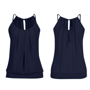 Women Short Length Polyester Worsted Fabric Solid Pattern Casual Sexy Female Tank Tops
