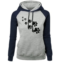 Load image into Gallery viewer, Women Hooded Regular Length Pullovers Print Full Sleeve Casual Polyester Pocket Sweatshirt