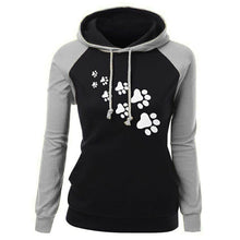 Load image into Gallery viewer, Women Hooded Regular Length Pullovers Print Full Sleeve Casual Polyester Pocket Sweatshirt