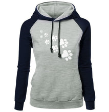 Load image into Gallery viewer, Women Hooded Regular Length Pullovers Print Full Sleeve Casual Polyester Pocket Sweatshirt