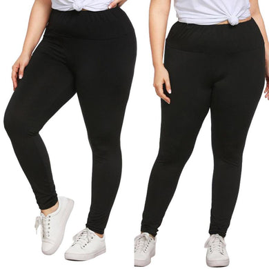 Women Spandex Broadcloth Elastic Waist Pencil Pants