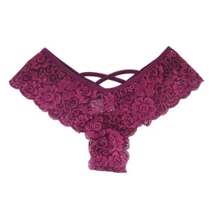 Lace Flowers Low Waist Underwear Panties G-string Lingerie strap women underwear