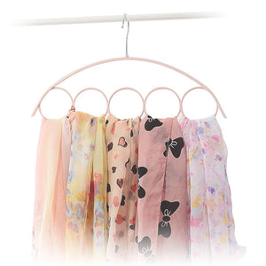 Stylish Scarf Hanger 5 Ring Holder Hook Hanger
