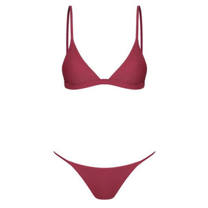 Women Polyester Wire Free Back Closure Solid Sexy Female Beachwear