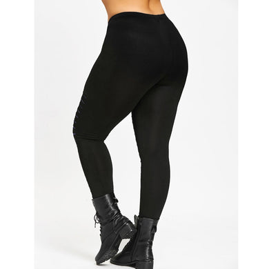 Women Shining Stars Print Ankle-Length Skinny Leggings