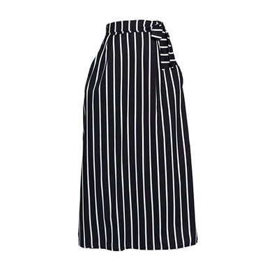 Vertical Striped Ankle-length Vintage Long Skirt Casual Women Wear
