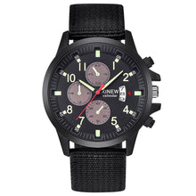 Load image into Gallery viewer, Men Luxury Alloy Buckle Water Resistance Glass Nylon Band Quartz Wristwatches