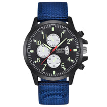 Load image into Gallery viewer, Men Luxury Alloy Buckle Water Resistance Glass Nylon Band Quartz Wristwatches
