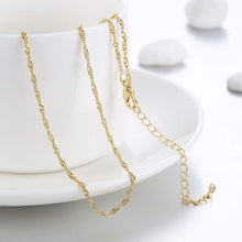 Load image into Gallery viewer, 18K Gold Plated Twisted Singapore Chain Necklace