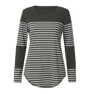 Multicolor Printing Women Long Sleeve v-Neck T-shirt