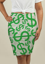 Load image into Gallery viewer, Pencil Skirt with Dollar Signs