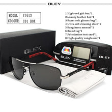 Load image into Gallery viewer, OLEY Brand Polarized Sunglasses Men New Fashion Eyes Protect Sun Glasses With Accessories Unisex driving goggles oculos de sol