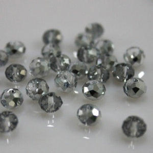 Isywaka Mixed Colors 4*6mm 50pcs Rondelle  Austria faceted Crystal Glass Beads Loose Spacer Round Beads for Jewelry Making