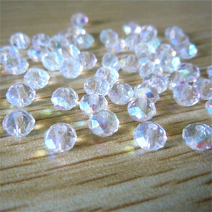 Isywaka Mixed Colors 4*6mm 50pcs Rondelle  Austria faceted Crystal Glass Beads Loose Spacer Round Beads for Jewelry Making