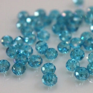 Isywaka Mixed Colors 4*6mm 50pcs Rondelle  Austria faceted Crystal Glass Beads Loose Spacer Round Beads for Jewelry Making