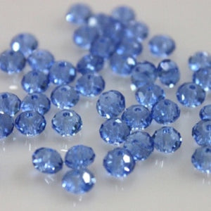 Isywaka Mixed Colors 4*6mm 50pcs Rondelle  Austria faceted Crystal Glass Beads Loose Spacer Round Beads for Jewelry Making