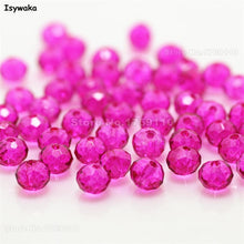 Load image into Gallery viewer, Isywaka Mixed Colors 4*6mm 50pcs Rondelle  Austria faceted Crystal Glass Beads Loose Spacer Round Beads for Jewelry Making
