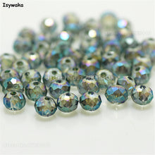 Load image into Gallery viewer, Isywaka Mixed Colors 4*6mm 50pcs Rondelle  Austria faceted Crystal Glass Beads Loose Spacer Round Beads for Jewelry Making