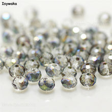 Load image into Gallery viewer, Isywaka Mixed Colors 4*6mm 50pcs Rondelle  Austria faceted Crystal Glass Beads Loose Spacer Round Beads for Jewelry Making