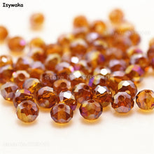 Load image into Gallery viewer, Isywaka Mixed Colors 4*6mm 50pcs Rondelle  Austria faceted Crystal Glass Beads Loose Spacer Round Beads for Jewelry Making