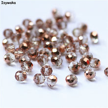 Load image into Gallery viewer, Isywaka Mixed Colors 4*6mm 50pcs Rondelle  Austria faceted Crystal Glass Beads Loose Spacer Round Beads for Jewelry Making
