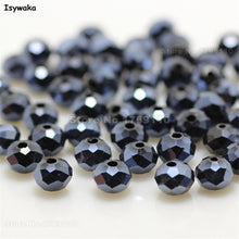 Load image into Gallery viewer, Isywaka Mixed Colors 4*6mm 50pcs Rondelle  Austria faceted Crystal Glass Beads Loose Spacer Round Beads for Jewelry Making