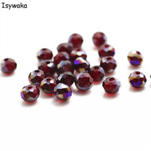 Load image into Gallery viewer, Isywaka Mixed Colors 4*6mm 50pcs Rondelle  Austria faceted Crystal Glass Beads Loose Spacer Round Beads for Jewelry Making