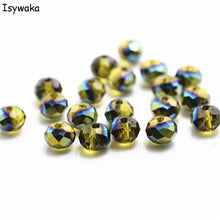 Load image into Gallery viewer, Isywaka Mixed Colors 4*6mm 50pcs Rondelle  Austria faceted Crystal Glass Beads Loose Spacer Round Beads for Jewelry Making